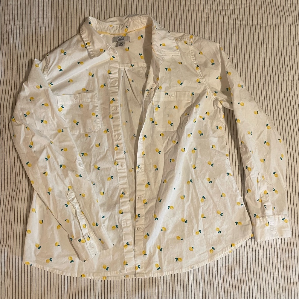 Croft & Barrow lemon button down shirt
